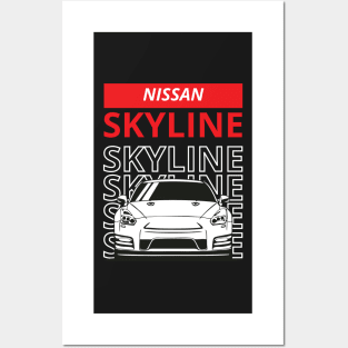 nissan skyline r35 Posters and Art